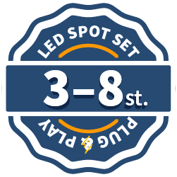 KlikAanKlikUit setje van 5 stuks zwarte dimbare spots-afstandbediening zwart