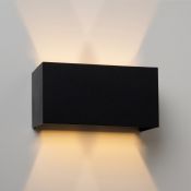 Led wandlamp - up & down - dimbaar - 12 watt - 800 lumen - zwart - 2700k