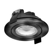 Design inbouwspot dimbaar - 230 volt 5 watt - 600 lumen- gunmetal - IP65