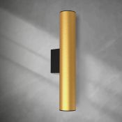 Led wandlamp - up & down - dimbaar - 12 watt - 1200 lumen - goud