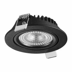 Led inbouwspot 230 volt 5 watt 300 lumen zwart 1800-2700k IP44
