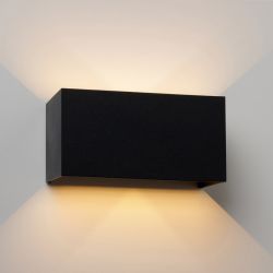 Led wandlamp - up & down - dimbaar - 12 watt - 800 lumen - zwart