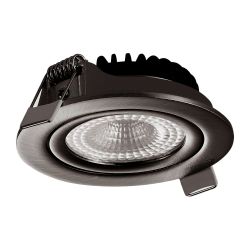 Led inbouwspot dimbaar 230 volt 5 watt 510 lumen gunmetal 3000k IP65