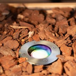 Grondspot met gu10 Philips Hue white & color nikkel