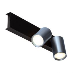 Wandlamp Ventra blauwgrijs tweevoudig met Philips Hue white & color