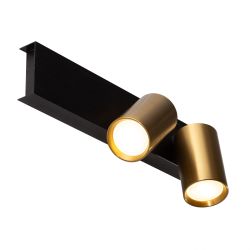 Wandlamp Ventra goud tweevoudig met Philips Hue white & color