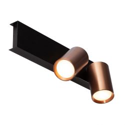 Wandlamp Ventra brons tweevoudig met Philips Hue white & color