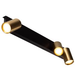 Wandlamp Ventra goud drievoudig met 4 watt philips gu10