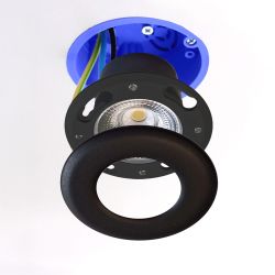 Centraaldoos - inbouwspot - dimbaar - 6 watt - 425 lumen - zwart