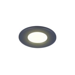 Mini led inbouwspotje dimbaar  230 volt  3 watt  350 lumen zwart 3000k