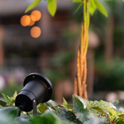 Tuin Prikspot met Philips gu10 Hue white & ambiance kantelbaar zwart IP65 