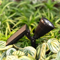 Prikspot zonne energie kantelbaar zwart IP65 2700k