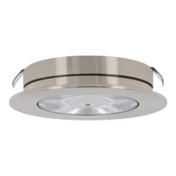 Set 2 stuks led meubelspots - dimbaar 3 watt - 340 lumen - nikkel - 3000k