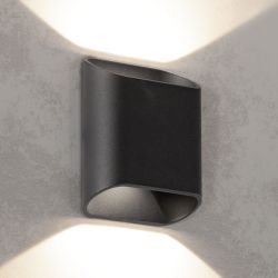 Led wandlamp zoals Trapz - up & down dimbaar- 10 watt - zwart